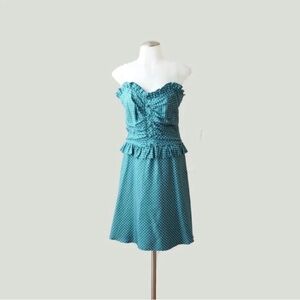 Vintage Betsey Johnson Polkadot Peplum Dress